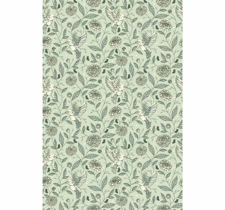 Estore de rolo flores e plantas design floral encantador - TenStickers