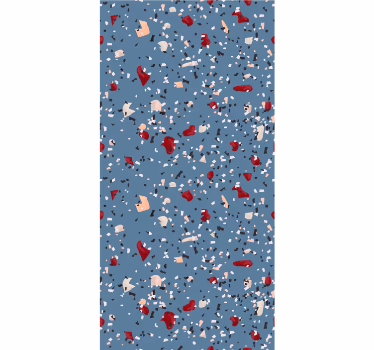 Estore de rolo texturas e padrões terrazzo geométrico azul - TenStickers