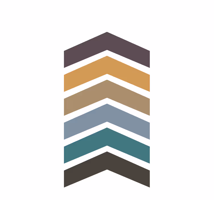 Estore de rolo modernos camadas de padrão chevron - TenStickers