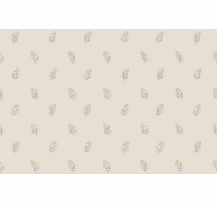 Estore de rolo flores e plantas padrão de folha bege - TenStickers