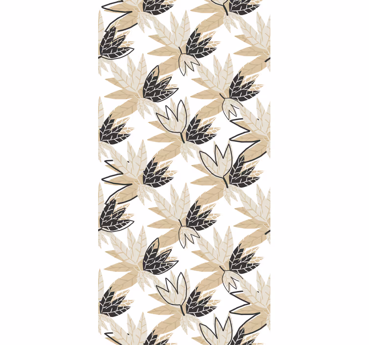 Estore de rolo flores e plantas motivo de folha elegante - TenStickers