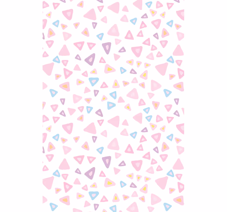 Estore de rolo infantil padrões de triângulos rosa - TenStickers