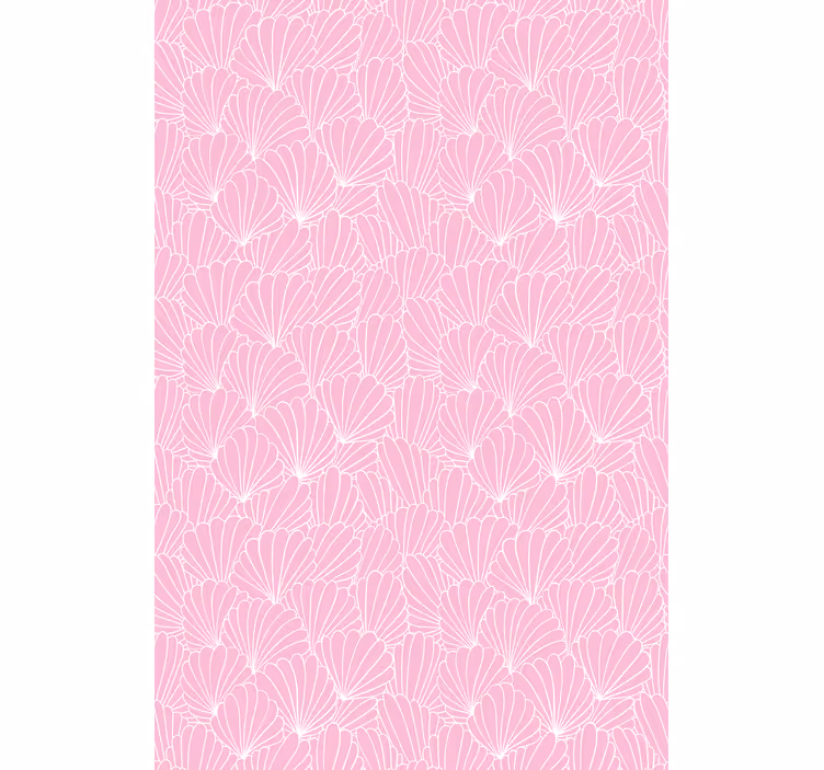 Estore de rolo animais variados padrão de concha rosa - TenStickers