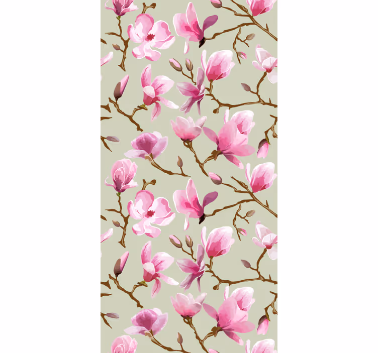Estore de rolo para cozinha flor de mangólia rosa - TenStickers