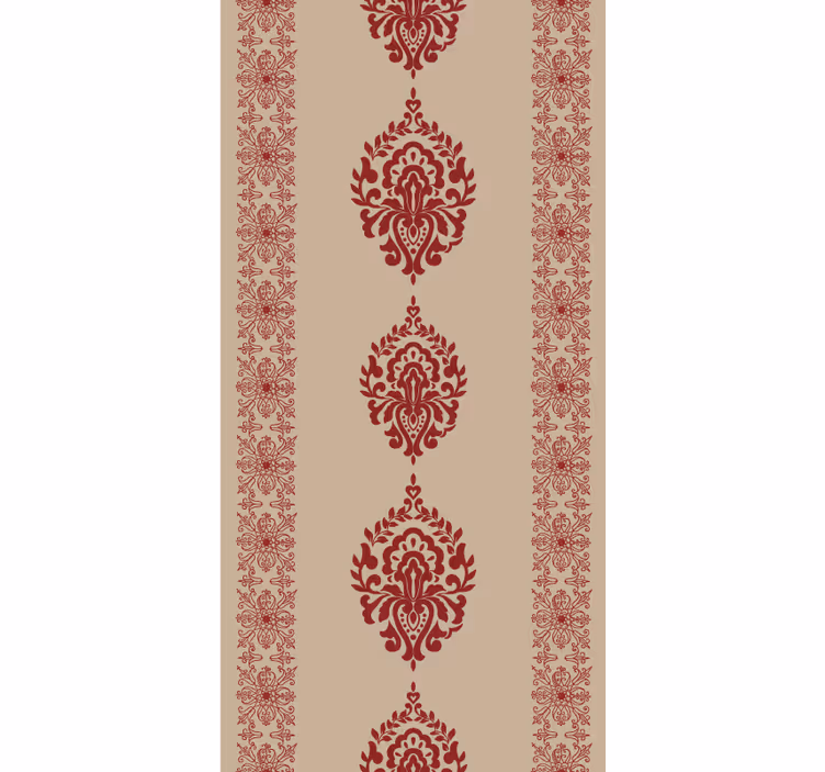 Estore de rolo elegantes com motivos florais vermelhos - TenStickers