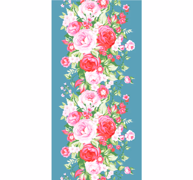 Estore de rolo florais rosas e flores - TenStickers