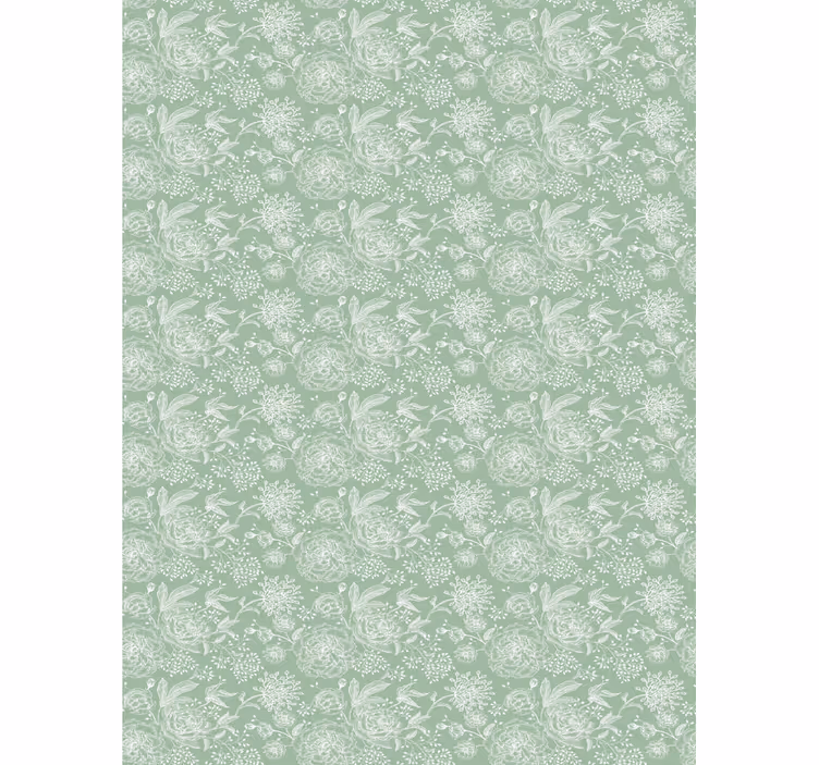 Estore de rolo flores e plantas elementos vegetais delicados - TenStickers