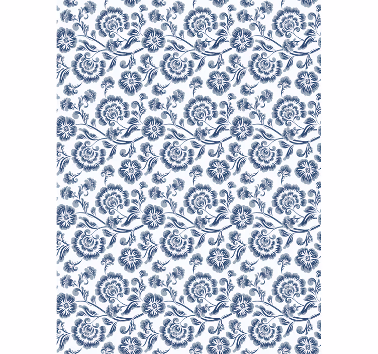 Estore de rolo florais tema cinza elegante - TenStickers