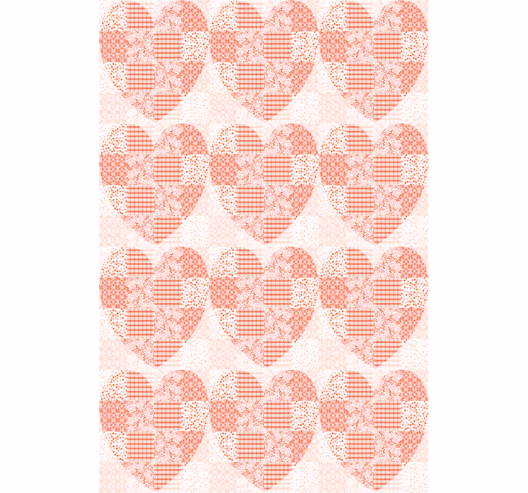 Estore de rolo romântico padrão de coração patchwork - TenStickers