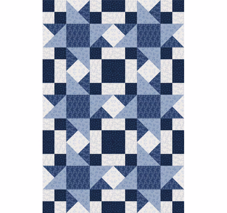 Patchwork estrela azul triângulo mais estore - TenStickers