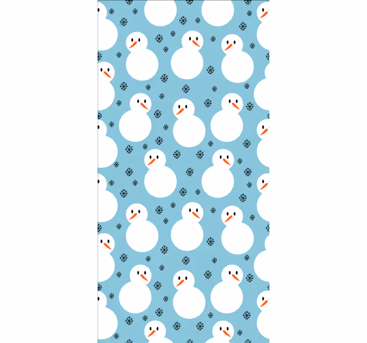 Estore de rolo original padrão azul boneco de neve - TenStickers