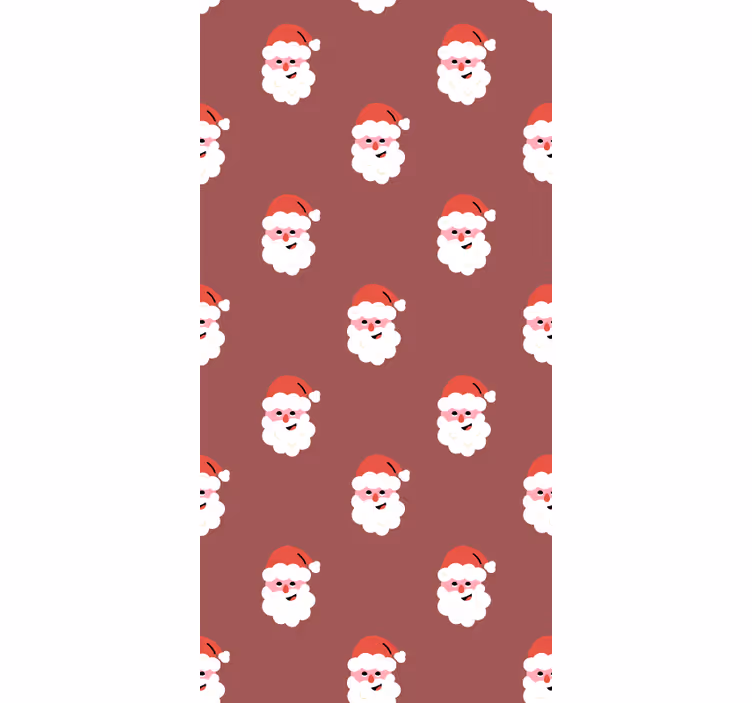 Estor padrão de rostos de papai noel - TenStickers