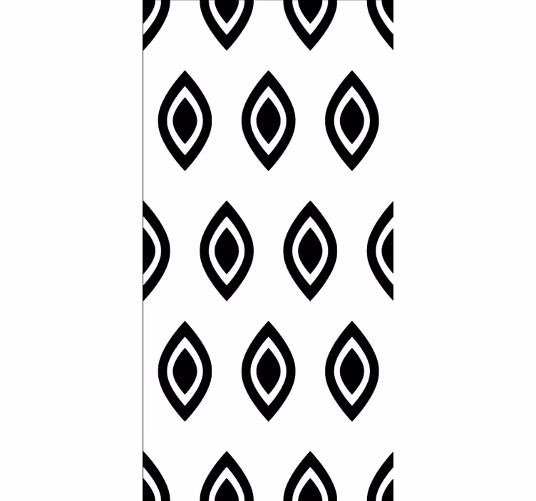 Formas geométricas em preto e branco padrão cego - TenStickers