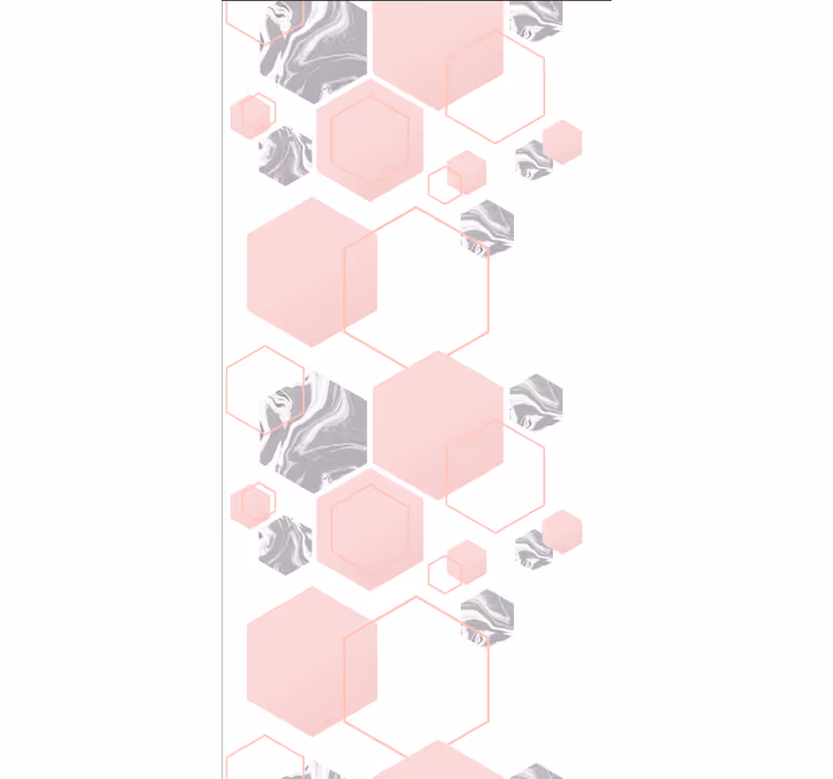 Estore de rolo modernos motivo hexagonal rosa - TenStickers