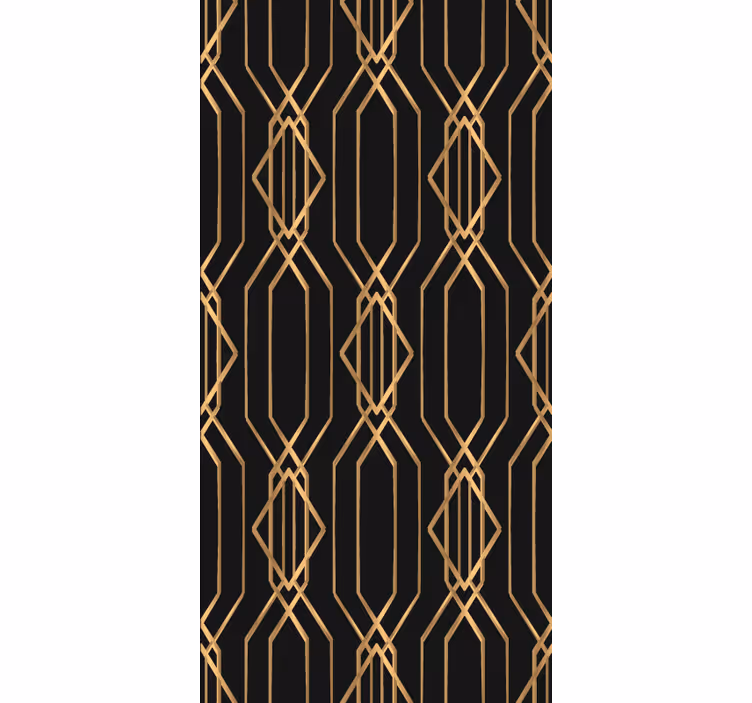 Estore de rolo elegantes padrões geométricos dourados - TenStickers