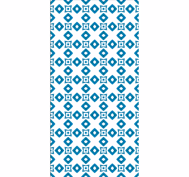 Estore de rolo para cozinha padrão geométrico azul - TenStickers