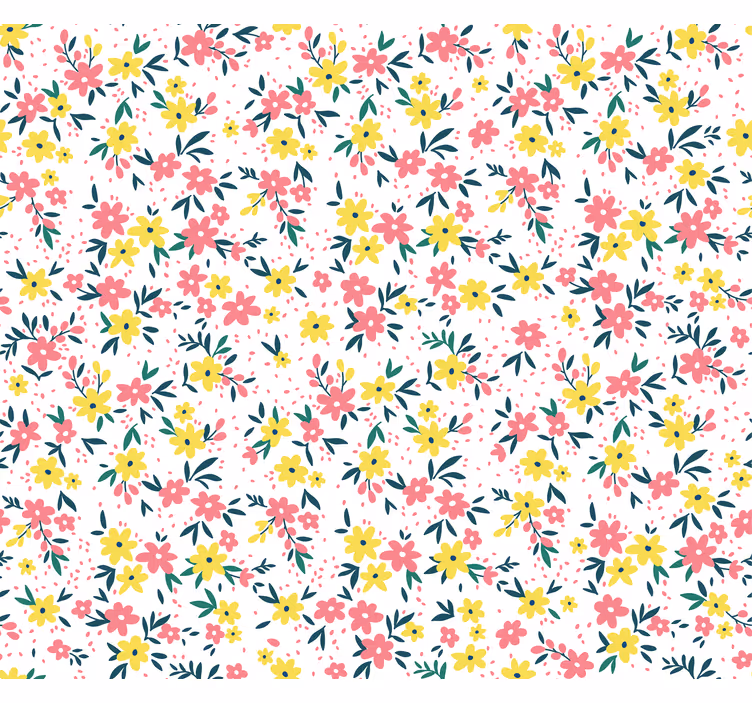 Estore de rolo flores e plantas padrão de flores em flor - TenStickers