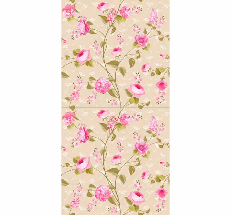 Estampa de flores vintage cortina de flores - TenStickers