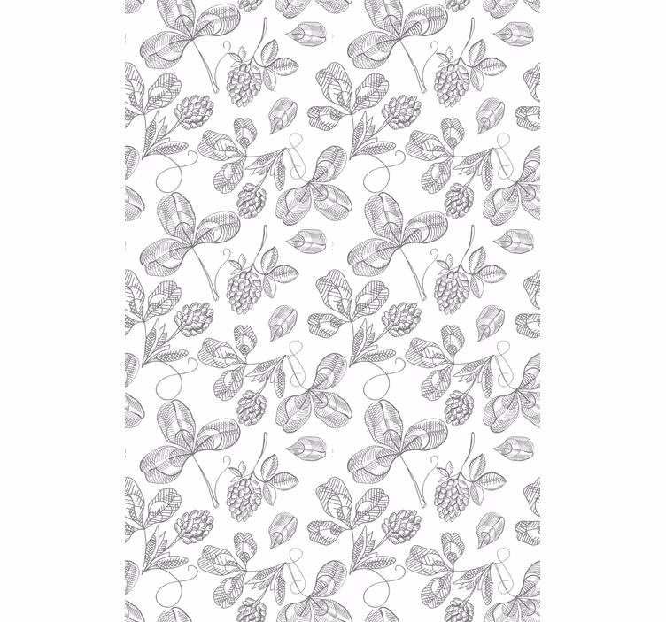Bordado floral cinza cego - TenStickers