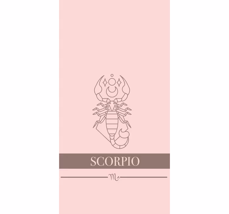 Estor design de signo zodiacal escorpião rosa - TenStickers