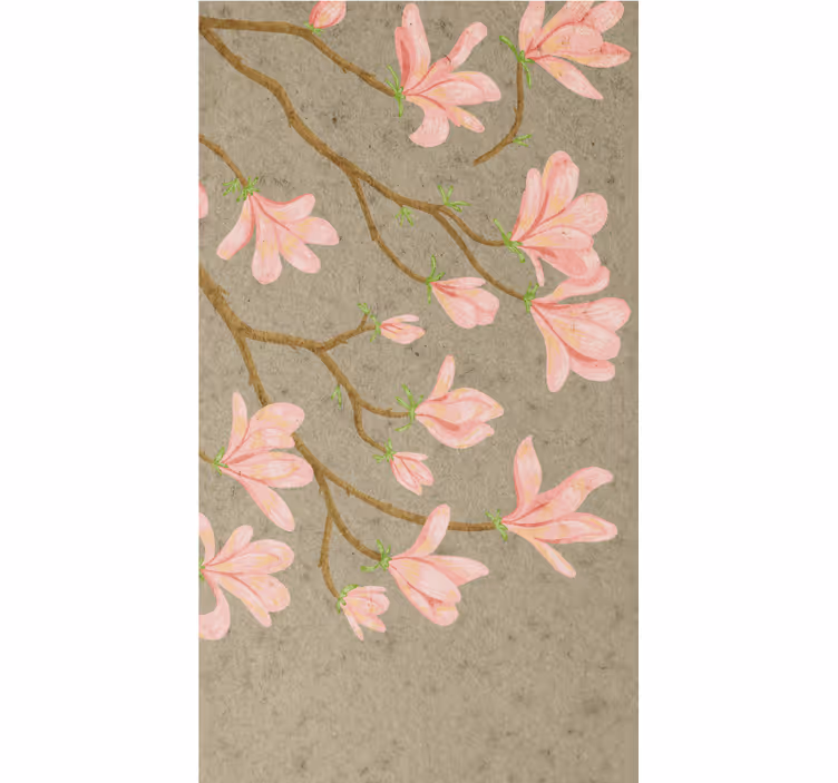 Estore de rolo flores e plantas flores rosa suave - TenStickers