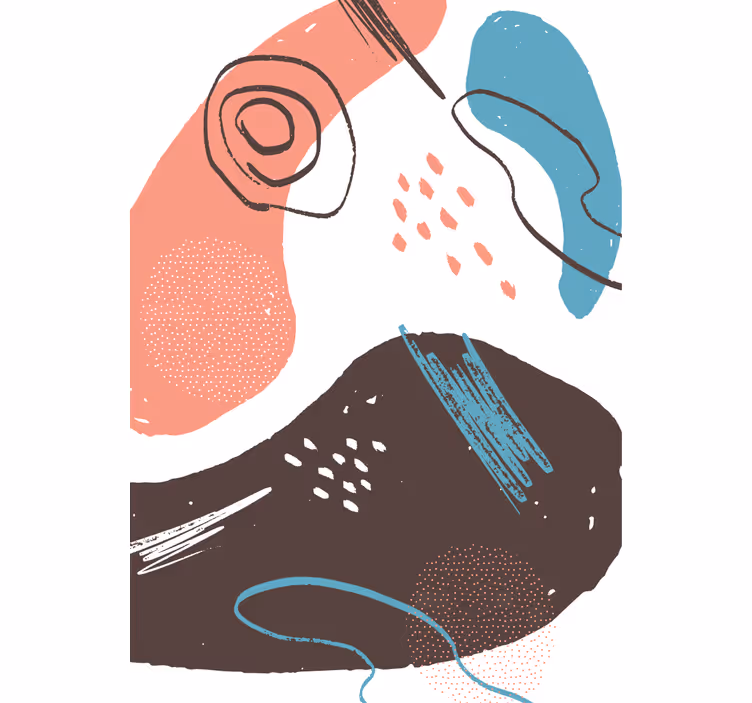 Estore de rolo com desenhos formas abstratas - TenStickers