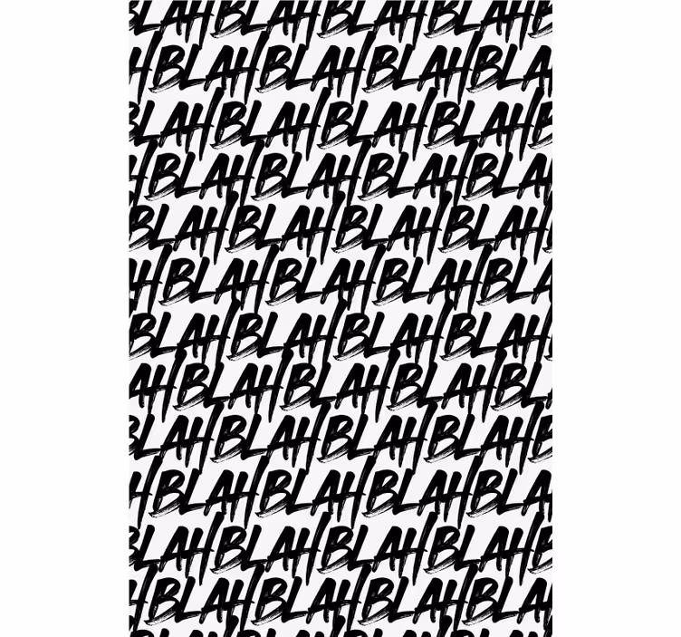 Estore de rolo com frases padrão tipográfico expressivo - TenStickers