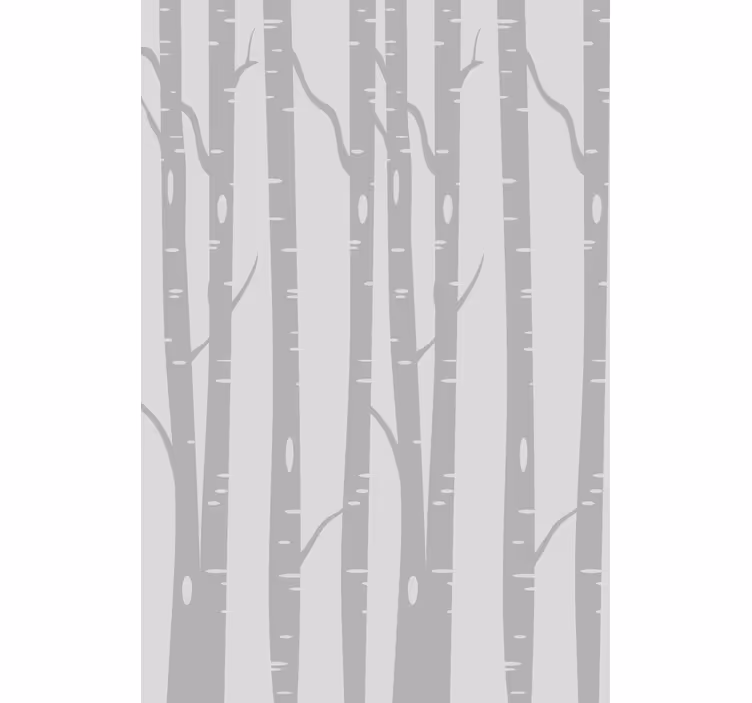 Floresta de bétulas altas, árvore escandinava cega - TenStickers
