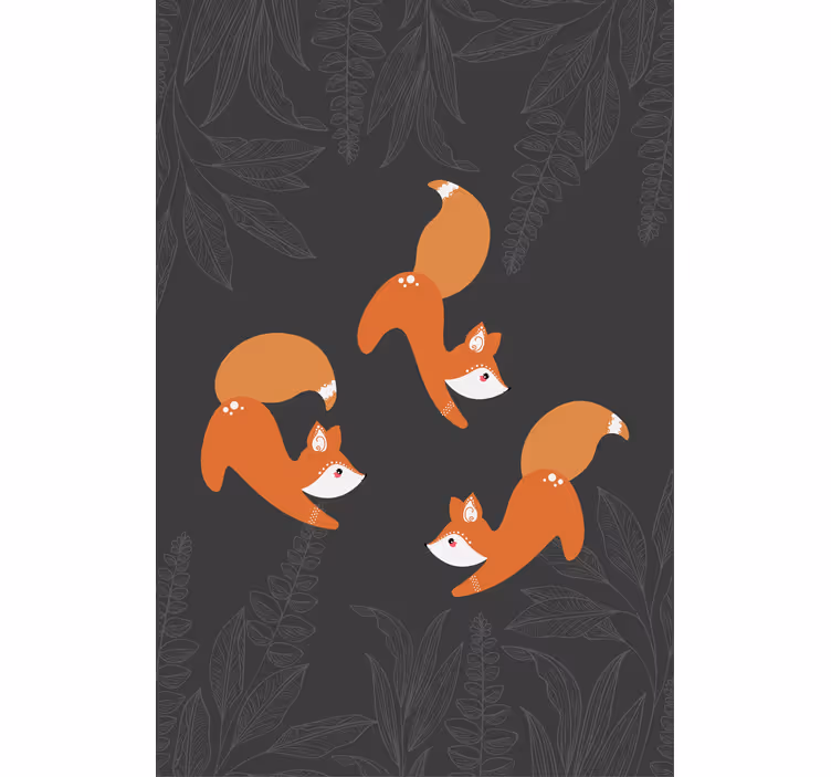 Estores de rolo de animais padrão de raposa encantador - TenStickers