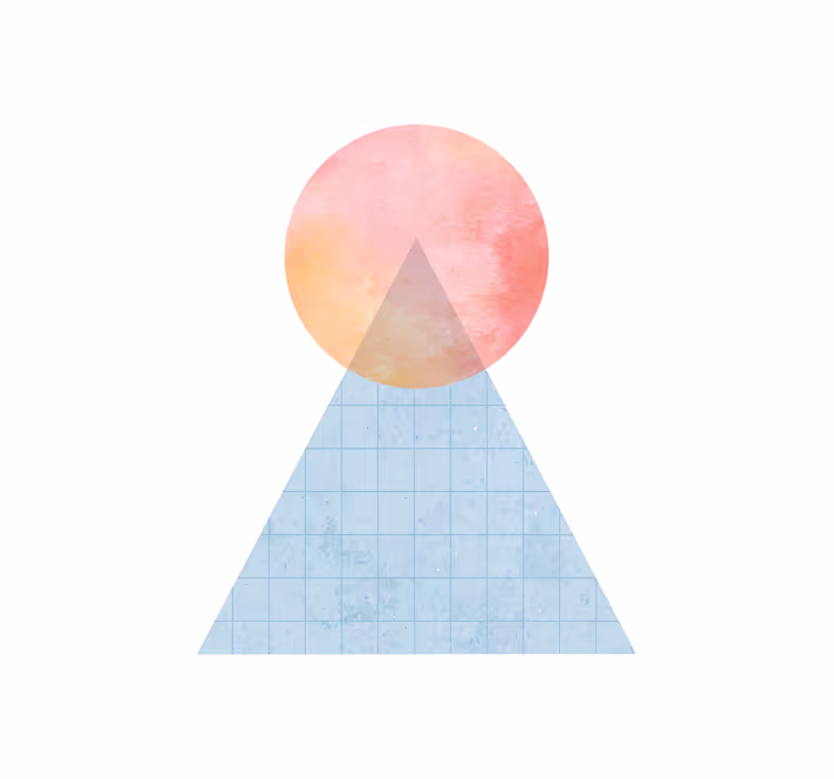 Estore de rolo modernos montanha do sol geométrica - TenStickers