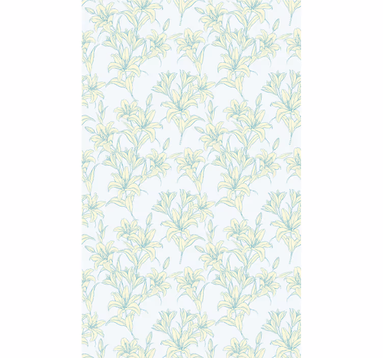 Estore de rolo flores e plantas motivos botânicos sutis - TenStickers