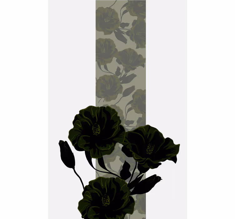 Estore de rolo flores e plantas arranjo de rosas verdes - TenStickers