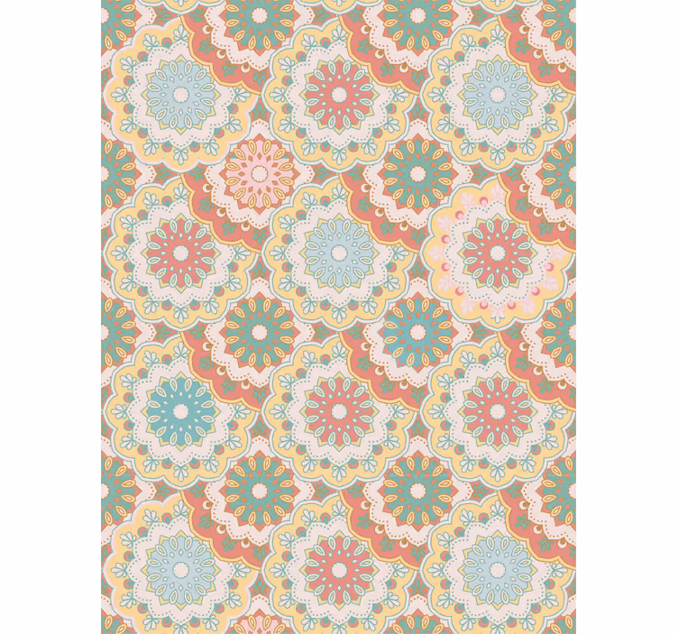 Estore de rolo florais com padrões florais intricados - TenStickers