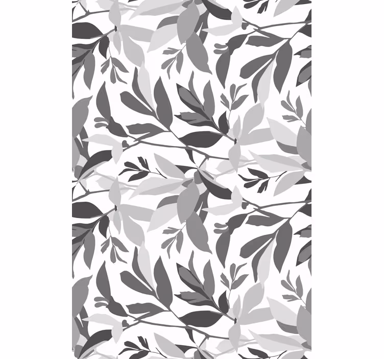 Estore de rolo flores e plantas padrão de folha elegante - TenStickers