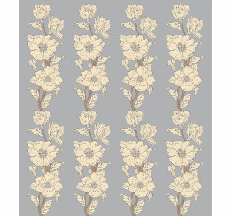 "novo estilo nostalgia" magnólia flor cega - TenStickers
