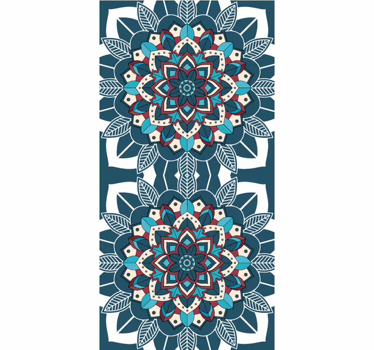 Estore de rolo texturas e padrões azulejos azuis elegantes - TenStickers