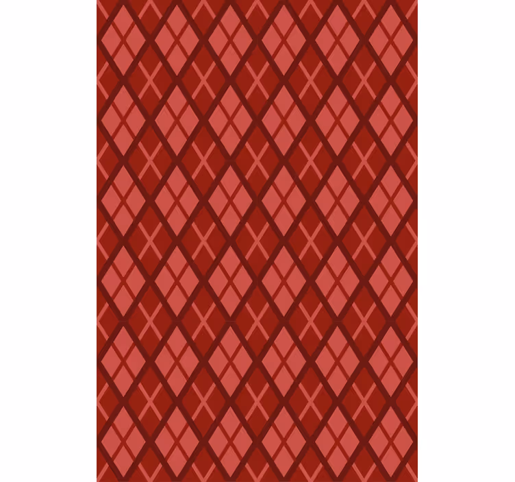 Estore de rolo vermelho motivo de padrão de diamante - TenStickers