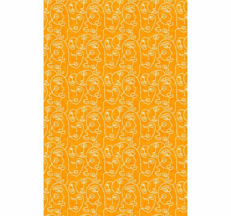 Mulheres abstratas desenhadas em laranja cegas - TenStickers