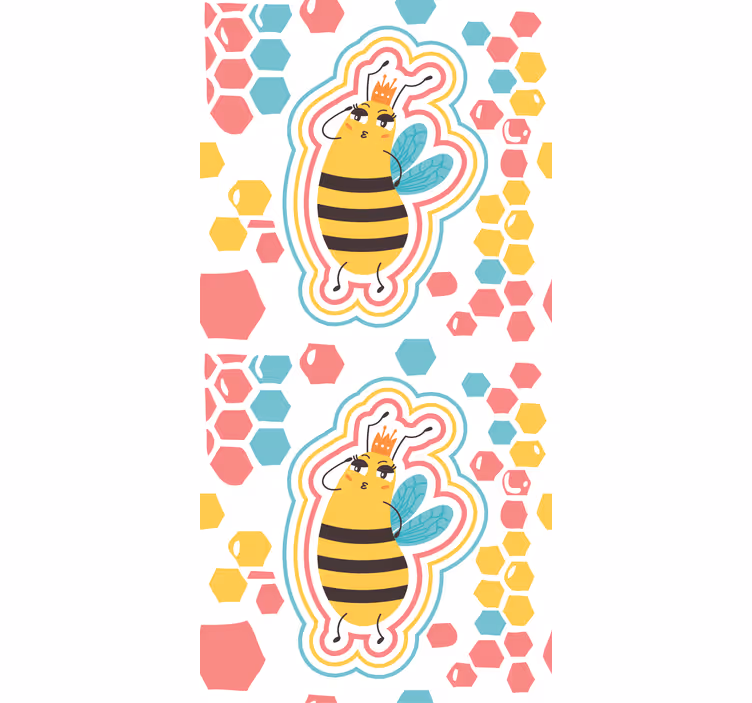Estores de rolo de animais personagem de abelha fofa - TenStickers