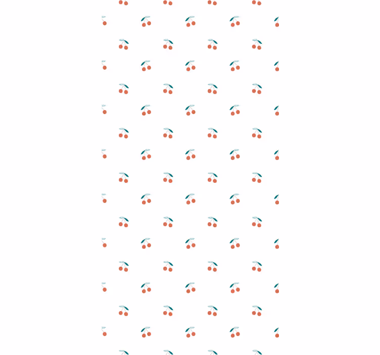 Decoração pequenas cerejas frutas e legumes cortina - TenStickers