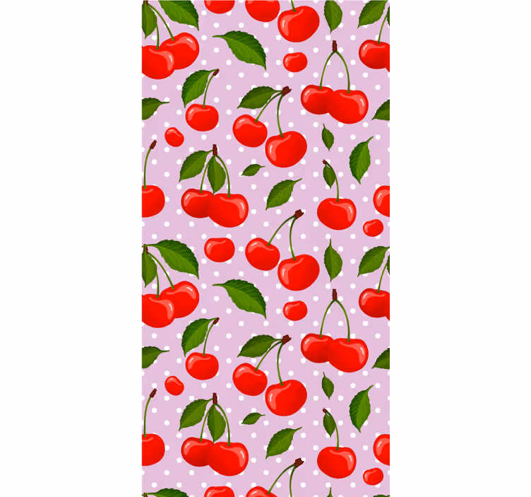 Estore de rolo sala de jantar cerejas e folhas - TenStickers