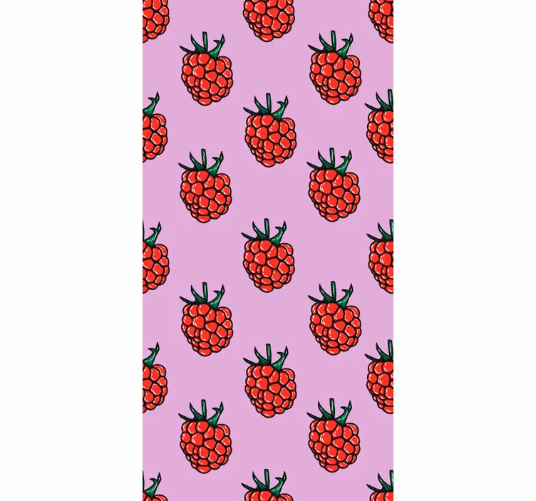 Estore de rolo frutas e verduras padrão framboesa - TenStickers