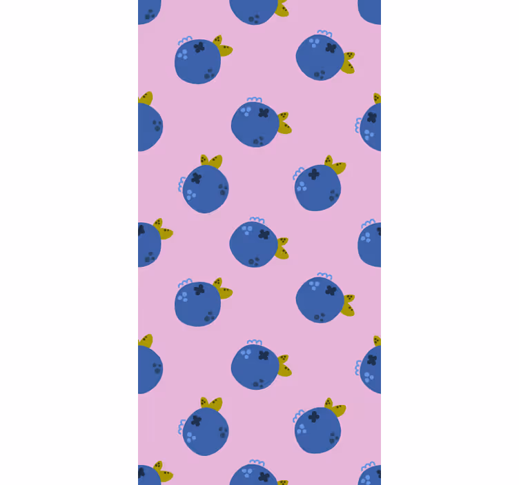 Estore de rolo frutas e verduras padrão de mirtilo - TenStickers