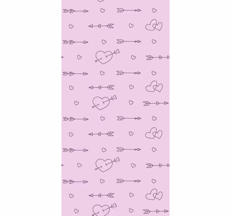 Estore de rolo romântico corações e flechas - TenStickers