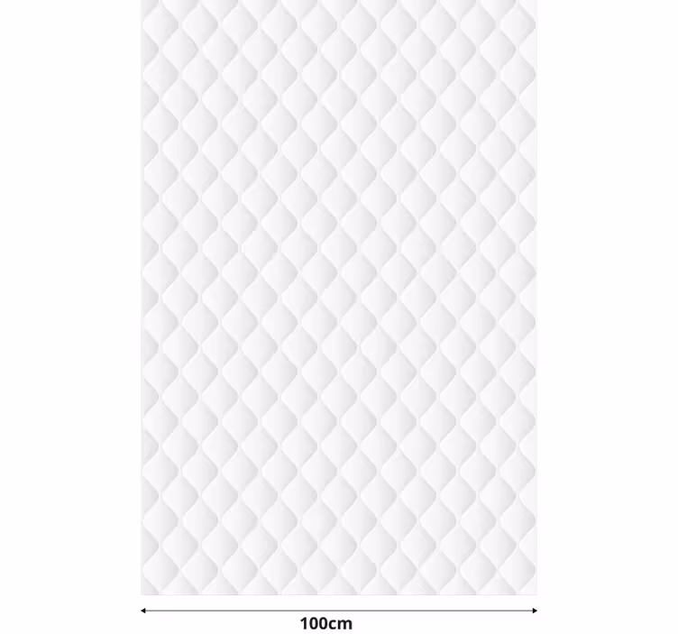 Estore de rolo Branco com Textura Acolchoada - TenStickers