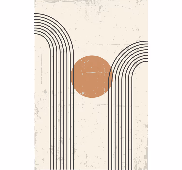 Abstrato meio arco marrom cego - TenStickers