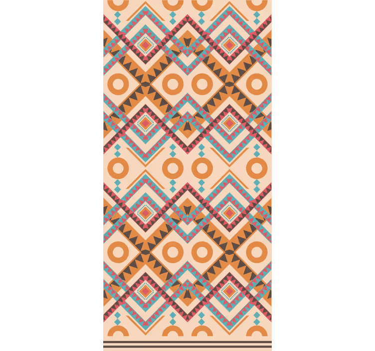 Cortina de janela padrão de diamantes multicoloridos - TenStickers