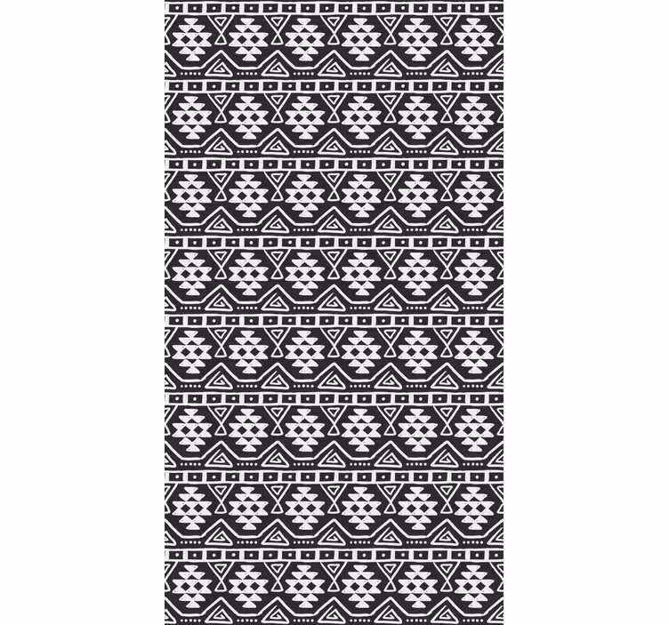 Cortina de janela padrão boêmio preto e branco - TenStickers