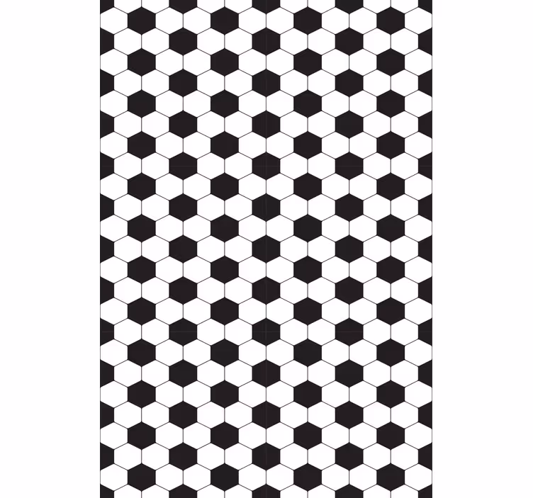 Estore de rolo futebol padrão hexagonal - TenStickers