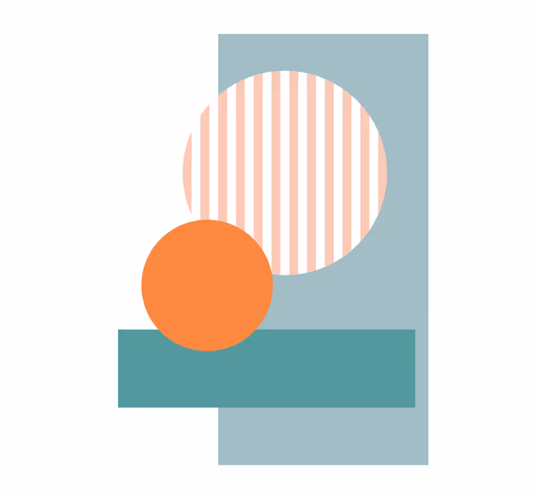 Estore de rolo para sala círculos abstratos azuis - TenStickers
